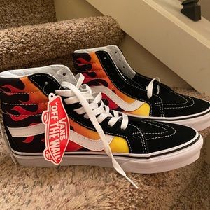 Brand New High Top Flame Vans